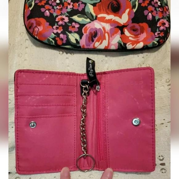 Lily Bloom Romantic Rose Blossom Crossbody And Matching Wallet Floral - Picture 7 of 9